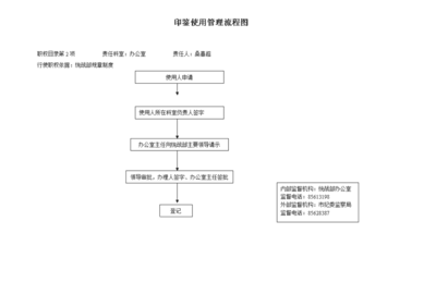 印鉴使用管理流程图